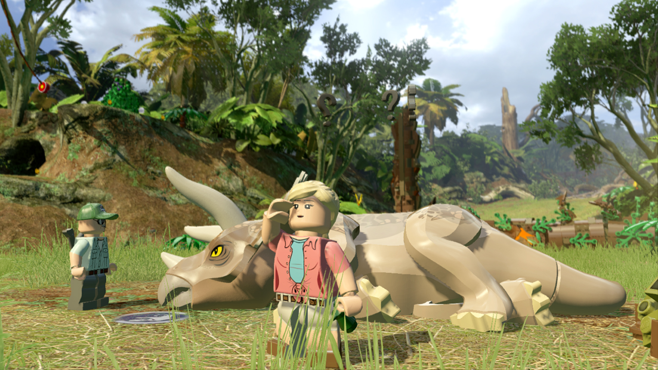 lego jurassic world triceratops level